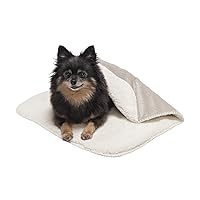 Furhaven Waterproof & Self-Warming Throw Blanket for Dogs & Indoor Cats, Washable & Reflects Body Heat - Terry & Sherpa Dog Blanket - Dove, Small