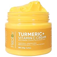 Turmeric Face Cream for Face & Body - All Natural Turmeric Skin Brightening Lotion - Cleanses Skin, Fights Acne, Evens Tone, Fades Scars, Sun Damage, & Age Spots - Turmeric Cream with Vitamin C