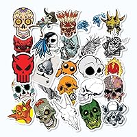 25pcs Collection Skulls Decals Stickers Skeleton Brute Anxiety rockÕnÕroll Pack 1
