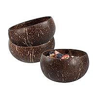 Restaurantware - Coco Casa 21 Ounce Coconut Bowls, 10 Reusable Handcrafted Bowls - For Warm And Cold Foods, Washable By Hand, Coconut Smoothie Bowls, For Smoothies And Salads, Kitchen Decor