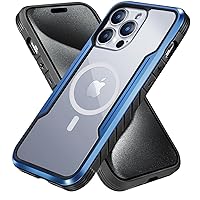 Sicher for iPhone 15 Pro Max 6.7-Inch Case, Compatible with MagSafe, Clear Back with Soft Edge/Color Changing Metal Frames Protective, Magnetic Phone Case for iPhone 15 Pro Max
