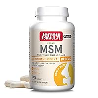 MSM 1000 mg - 120 Tablets - Methylsulfonylmethane - Source of Sulfur - Dietary Supplement Supports & Strengthens Joints - Up to 120 Servings