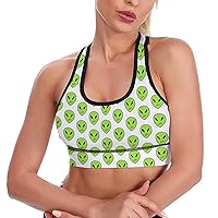 Peridot Alien Boxers Breathable Sports Bras for Women Workout Yoga Vest Underwear Crop Tops Gym