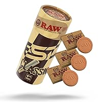 RAW Terracota Humidifying Stones - 3 Pack + RAW 1 1/4 Pre Rolled Cones - 50 Pack