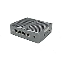 Embedded E3827 Dual Core Firewall Micro Appliance, Mini PC, Nano PC, Router PC with 4G RAM 64G SSD, 4 RJ45 Port AES-NI Compatible with Pfsense OPNsense