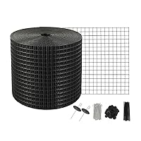VEVOR 6 inch x 100ft Solar Panel Bird Guard, Critter Guard Roll Kit with 60pcs Stainless Steel Fasteners, Solar Panel Guard with Rust-Proof PVC Coating, 1/2 inch Wire Roll Mesh