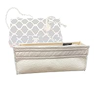 Bag Organizer for Chanel Pearl Crush Rectangle Flap (Model: AS1787) [20cm] (Custard Cream)
