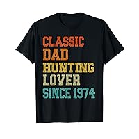 Funny Retro Classic Dad Hunting Lover Since 1974 T-Shirt