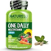 One Daily Multivitamin for Men - with Vitamins & Minerals + Organic Whole Foods - Supplement to Boost Energy, General Health - Non-GMO - 60 Capsules - 2 Month Supply