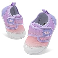 FEETCITY Baby First Walking Shoes Boys Girls Infant Sneakers Crib Shoes Breathable Lightweight Slip On Shoes
