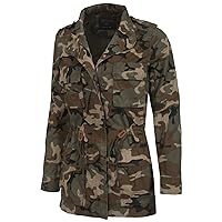 NE PEOPLE Women’s Military Jacket – Anorak Utility Safari Long Sleeve Lightweight Casual Snap Button Stand Collar Parka Coat
