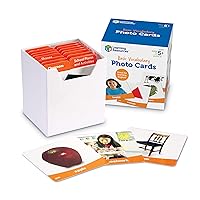 Basic Vocabulary Photo Cards, Vocabulary/Phonics Learning, Educational Games for Kids, 156 Cards, Ages 5+