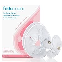 Frida Mom Instant Heat Reusable Breast Warmers - Click-to-Heat Relief in an Instant for Nursing + Pumping Moms - 2 Sets - 2 Small + 2 Large Heat Packs