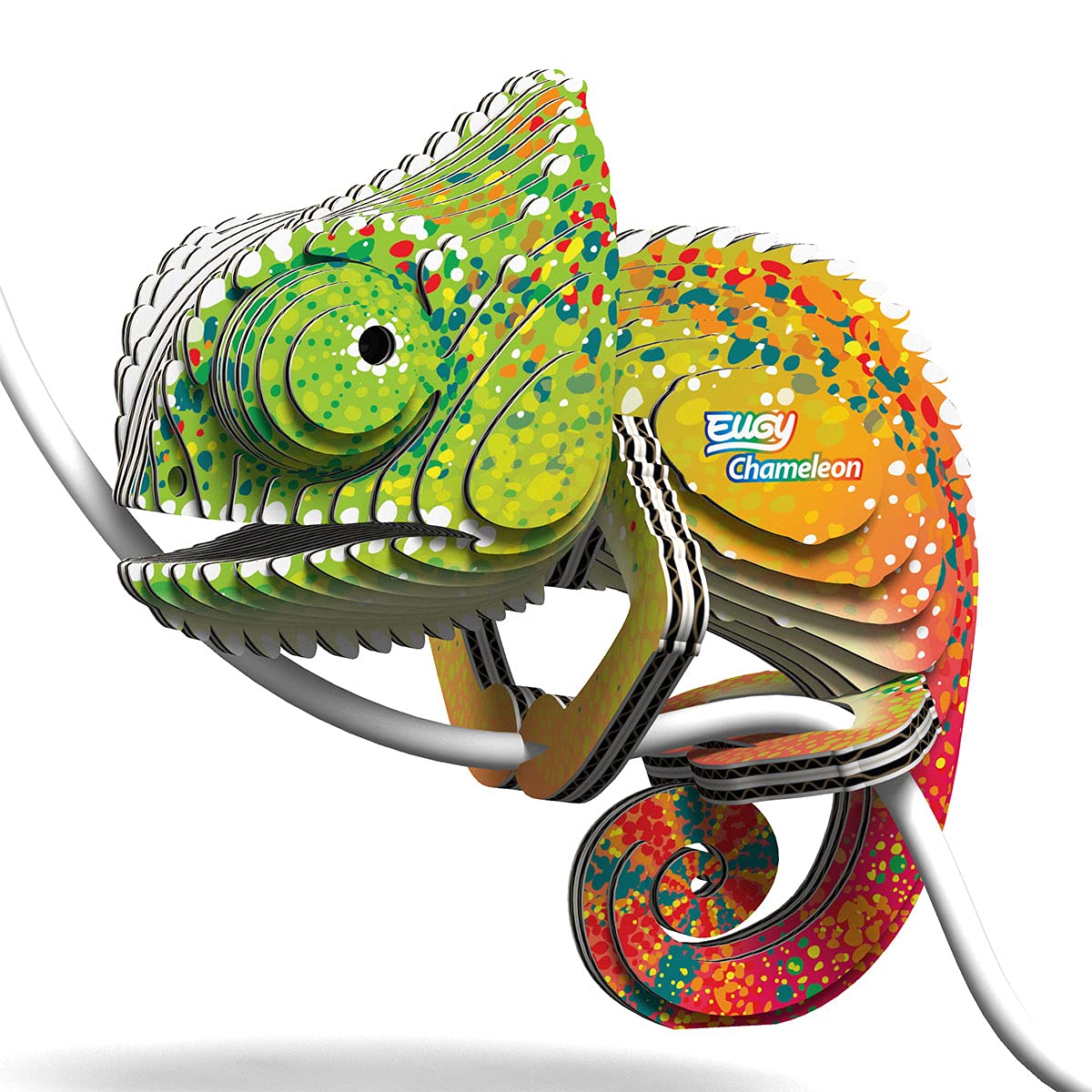 Eugy Chameleon 3D Puzzle, 31 Piece Eco-Friendly Educational Learning Puzzles for Kids 6+