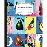 Mexican Lottery Composition Notebook:: Mexican Loteria Composition Notebook for Students and Teachers, Cool Loteria Pattern, Ruled Book 7.5 x 9.25 in, 120 Pages, Back to School Notebooks