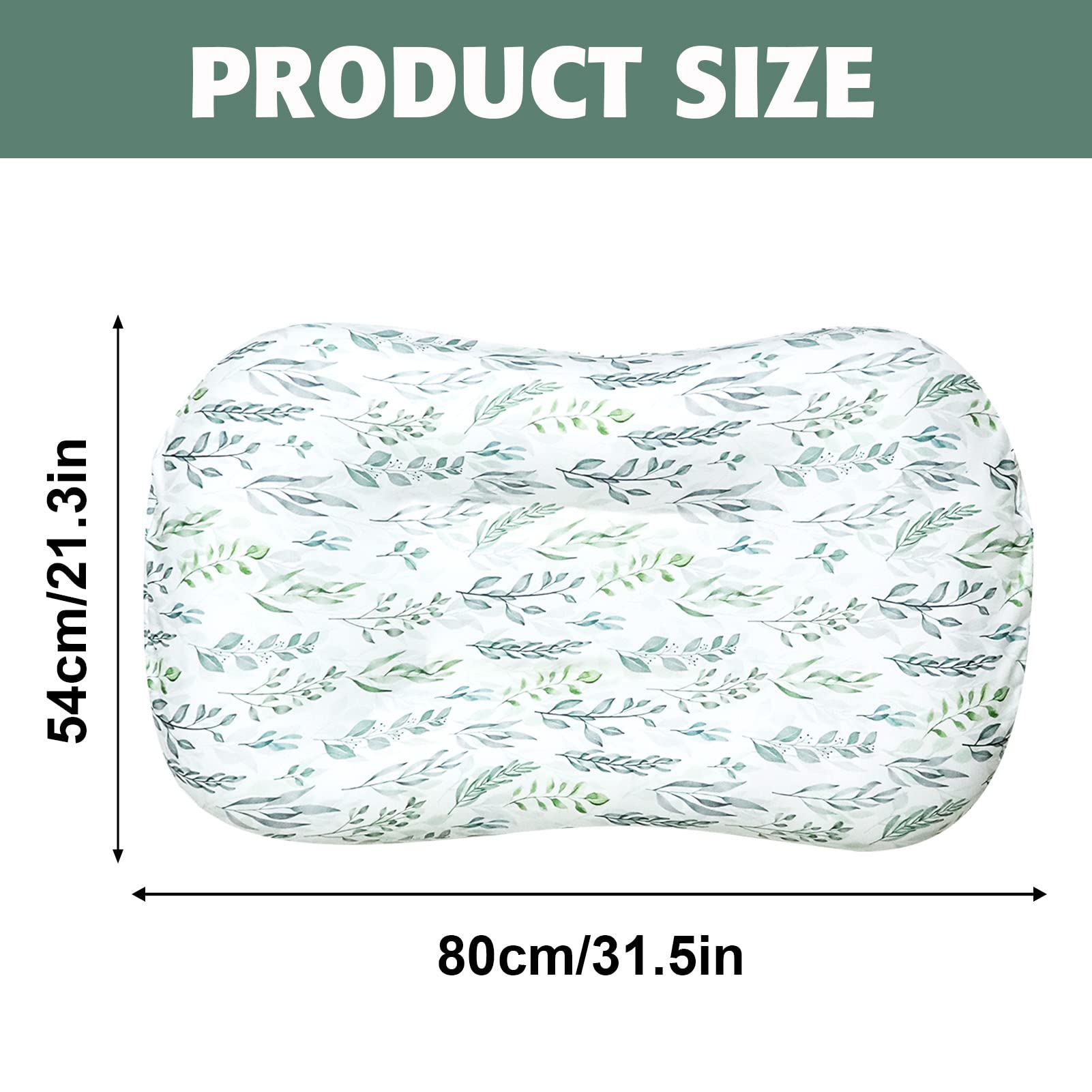 DILIMI Baby Lounger Cover for Boys and Girls Removable Cover Ultra Soft Comfortable Lounger Slipcover (Green Leaf)