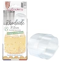 SCRAP COOKING ScrapCooking 9426 Rhodoid Ribbon H 15 cm x 1.5 m Transparent Rolling Pin for Cakes, Desserts, Mousses, Cheesecakes – Baking Accessory Sheet – Made in France