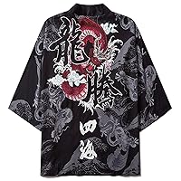 Women's Loose Japanese Shawl Kimono Cosplay Cover up Cardigan OneSize US S-XL