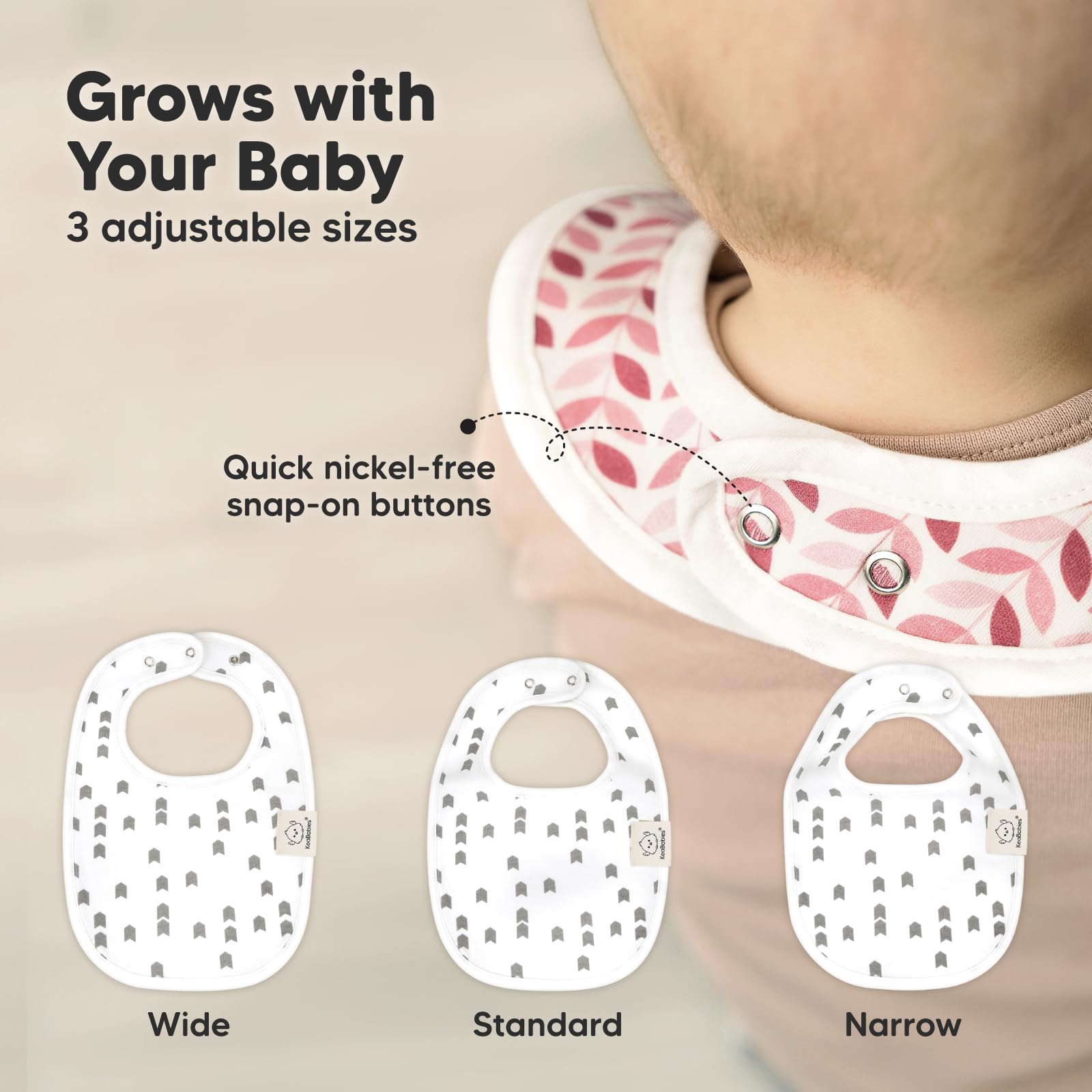 8-Pack Organic Baby Bibs for Girls & Boys - Teething Baby Bibs for Boy, Girl - Newborn Bibs for Baby Girl, Boy