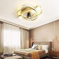 Ceiling Fans, Reversible Fan with Ceiling Light Mute Fan Lighting 6 Speeds Bedroom Led Fan Ceiling Light and Remote Control Modern Living Room Quiet Ceiling Fan Light with Timer