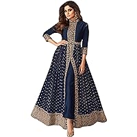 Embroidery Work Designer Silt Anarkali Gown Suits for Women's Wear