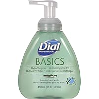 Dial Professional Basics Hypoallergenic Foaming Hand Wash, Green Seal Certified, 15.2 OZ Pump Bottle (Pack of 4)