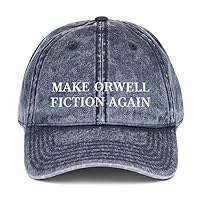 Make Orwell Fiction Again Dad Hat (Vintage Cotton Twill Cap) 1984 Themed Gift