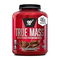 BSN TRUE-MASS Weight Gainer, Muscle Mass Gainer Protein Powder, Chocolate Milkshake, 5.82 Pound