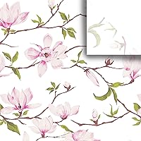 Jillson Roberts 24 Sheet-Count Premium Printed Tissue Paper Available in 8 Different Floral Designs, Magnolia Blossom