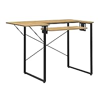 Sew Ready Dart Wood/Metal Multipurpose Machine Table Workstation Desk with Folding Top for Crafts, Sewing, Computers, Laptops, Games, Graphite/Ashwood, 41W