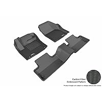 3D MAXpider L1LR01801509 Complete Set Custom Fit All-Weather Floor Mat for Select Land Rover Range Rover Evoque Models - Kagu Rubber (Black) , Gray