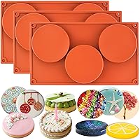 3-Cavity Large Round Disc Candy Silicone Molds 3-Bundle