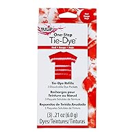 Tulip One-Step Tie-Dye Kit 29035 Dye Refill Packs, Red