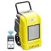 AlorAir Commercial Dehumidifier with Pump Drain Hose, 190 Pints Smart WiFi Industrial Dehumidifiers Large Capacity for Basements, Garages, Mall & Job Sites, 5 Years Warranty, Yellow