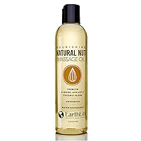 EARTHLITE Massage Oil NATURAL-NUT – NEW FORMULA -Unsurpassed Glide, 100% Chemical-Free, Unscented