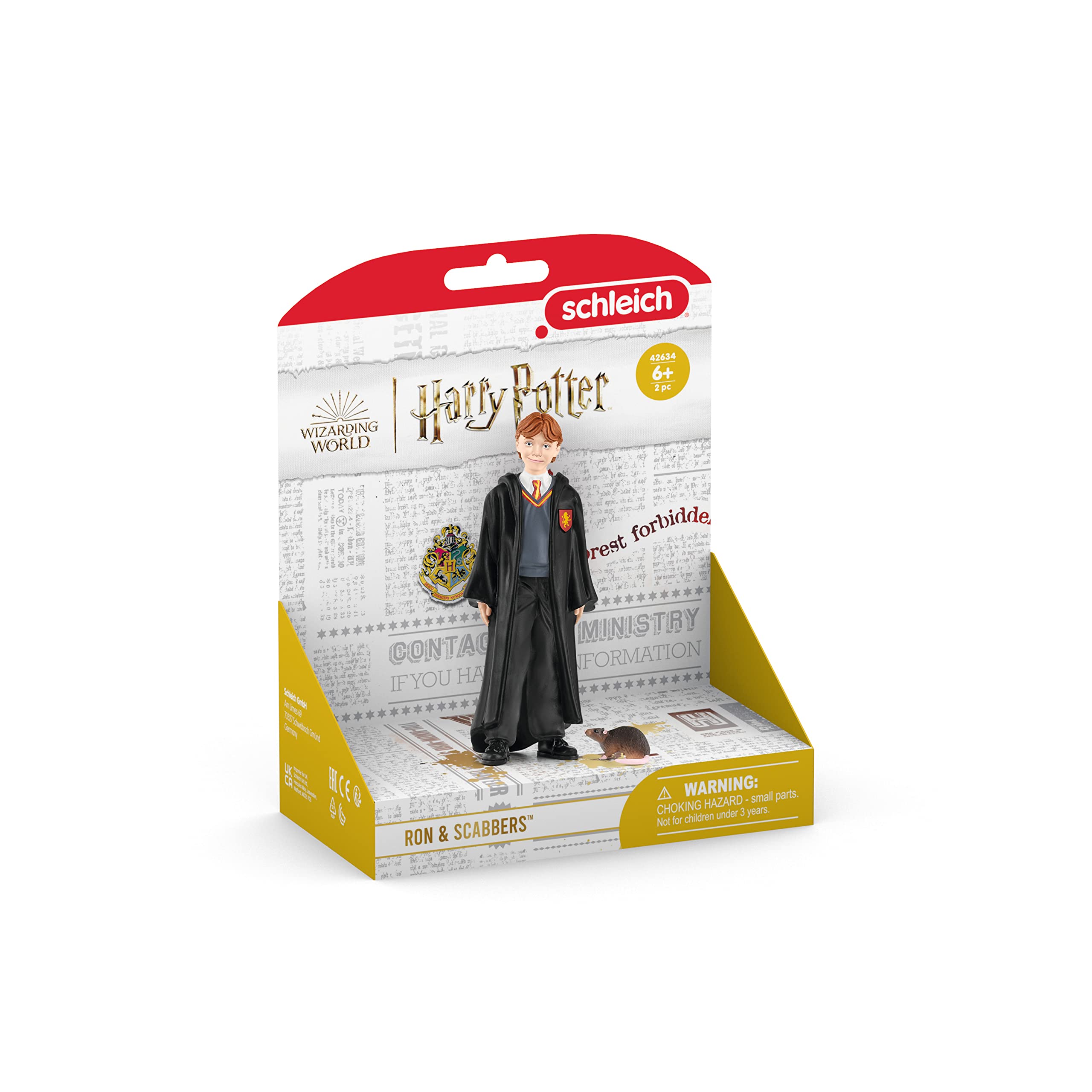 Schleich Wizarding World™ of Harry Potter™ 2-Piece Set with Ron Weasley™ & Scabbers™ Collectible Figurines for Kids Ages 6+