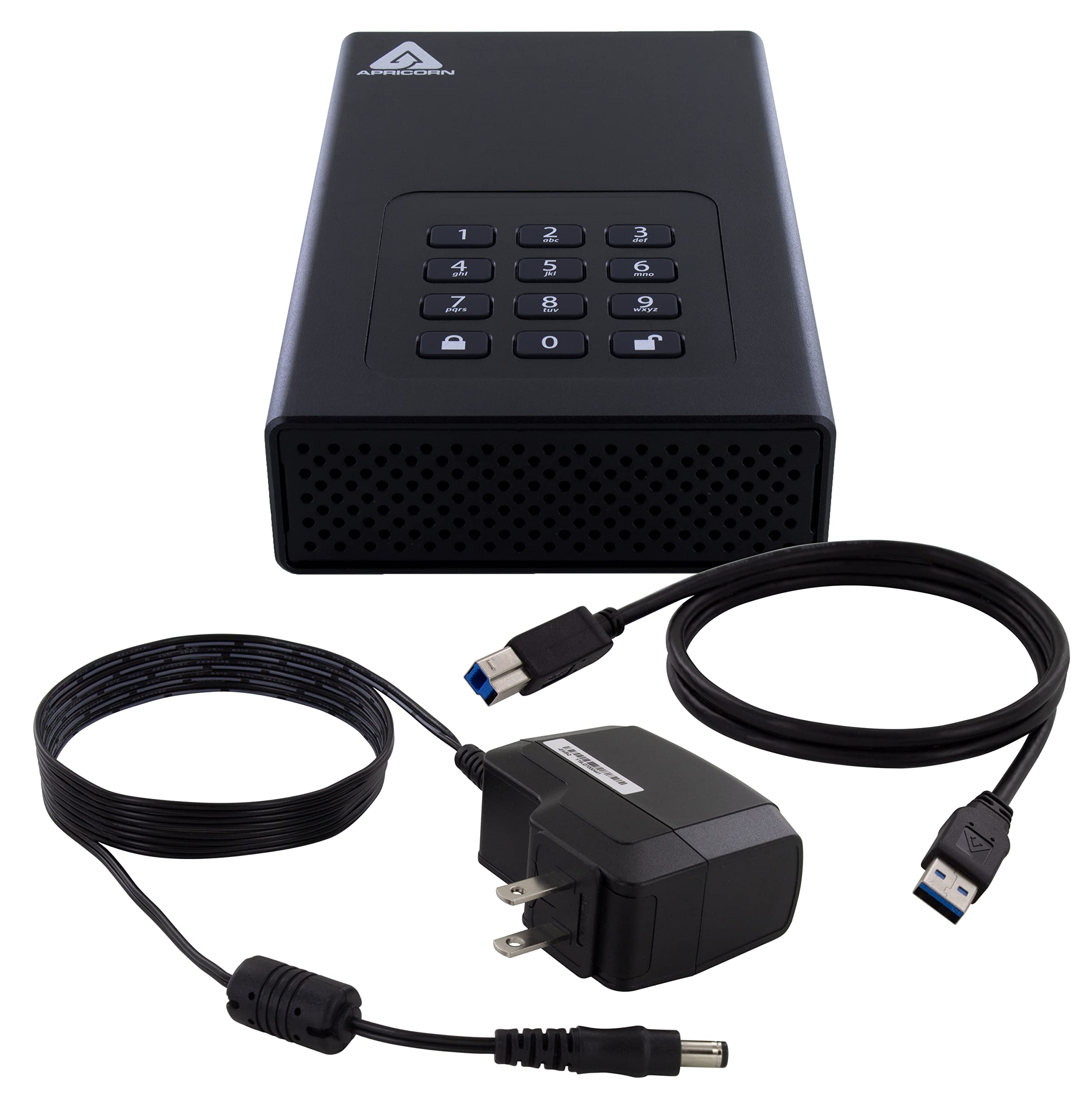 Apricorn 6TB Aegis Padlock DT 256-Bit Encryption USB 3 Hard Drive (ADT-3PL256-6000)