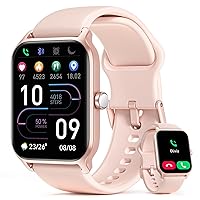 Smart Watch Answer/Make Call and Alexa, 1.8'' Fitness Tracker with SpO2 Heart Rate Sleep Monitor, 100 Sports Activity Trackers and Smartwatches, IP68 Waterproof Step Calorie Pedometer for Android iOS