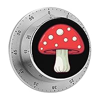 Red Mushroom Kitchen Timer Countdown Cooking Timer Reminder Wind Up Timer for Home Study