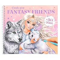 Depesche 12072 TOPModel Iceworld Create Your Fantasy Friend Colouring Book 24 Pages to Create Imaginary Creatures, Sticker Sheet Included, Multicoloured