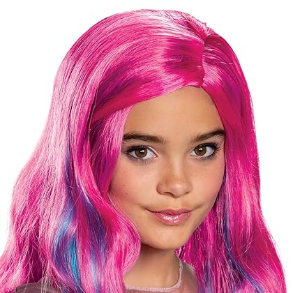 Disguise Audrey Descendants 3 Girls Polypropylene, Wig Standard, pink