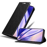 Case Compatible with Realme X2 PRO/Oppo Reno Ace in Night Black - Protective Cover with Magnetic Closure, Standing Function and Card Slot