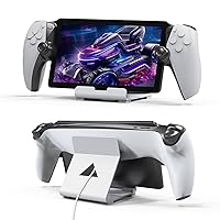 Metal Stand Designed for Playstation Portal,Super Sturdy Gaming Accessories Holder Stand Compatible with Switch,PS Handheld Console and Mobile Phones (White)