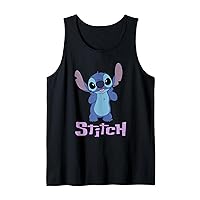 Disney Lilo & Stitch Funny Cute Expression Stitch Logo V2 Tank Top