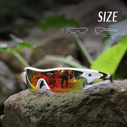 TOREGE Polarized Sports Sunglasses for Men Women Cycling Running Driving Fishing Golf Baseball Glasses TR02