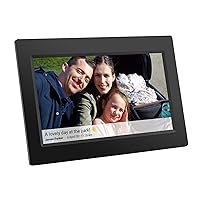10 Inch WiFi Digital Picture Frame - Electronic, Wall Mountable Smart Frames，Frameo App - Send Photos & Videos from Anywhere - IPS LCD Panel, Touchscreen Portrait & Landscape Display(Black)