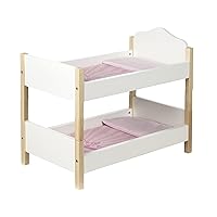 Roba Doll Bunk Bed Set: Scarlett - Crown & White - Includes Blankets & Pillow, Separable Bunk Bed, Children's Pretend Play, Ages 3+