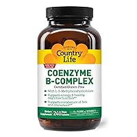 Country Life, Coenzyme B-Complex Vitamin, Support Energy and Metabolism, Daily Supplement, 240 ct