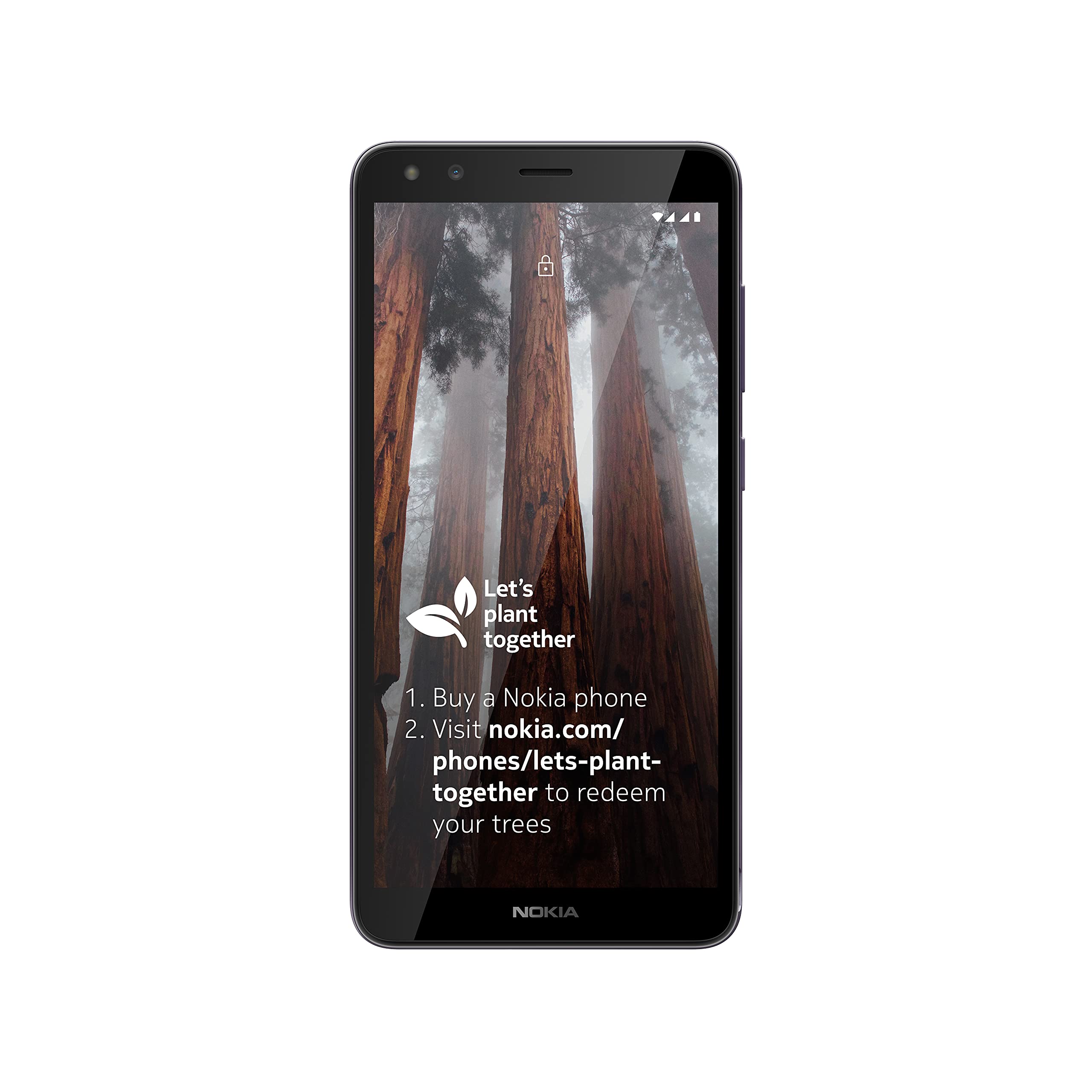 Nokia C01 Plus 5.45 Inch Android (Go Edition) UK SIM Free Smartphone with 1 GB RAM and 16 GB Storage (Dual SIM) - Purple