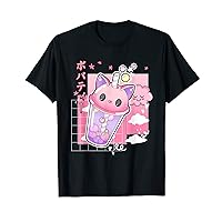 Boba Tea Cat Bubble Tea Kawaii Japanese Anime Gift Girl Teen T-Shirt